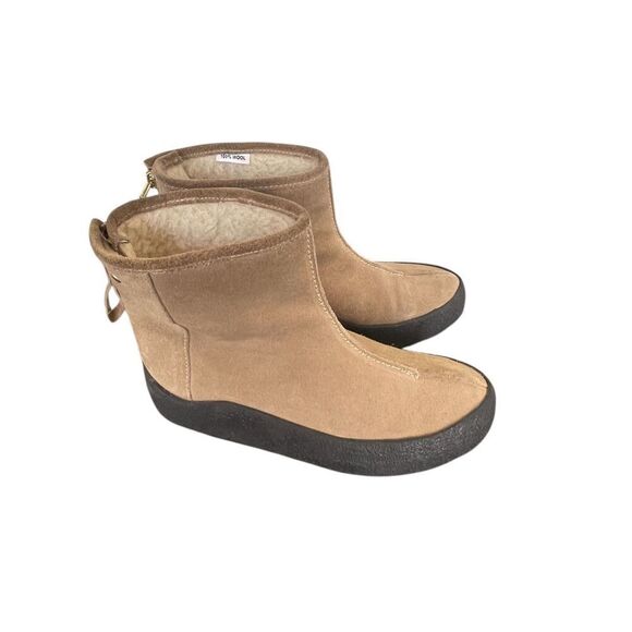 Ellos Women’s Booties Suede Curling Boots Brown Size 7 Wool Insole - Picture 9 of 13